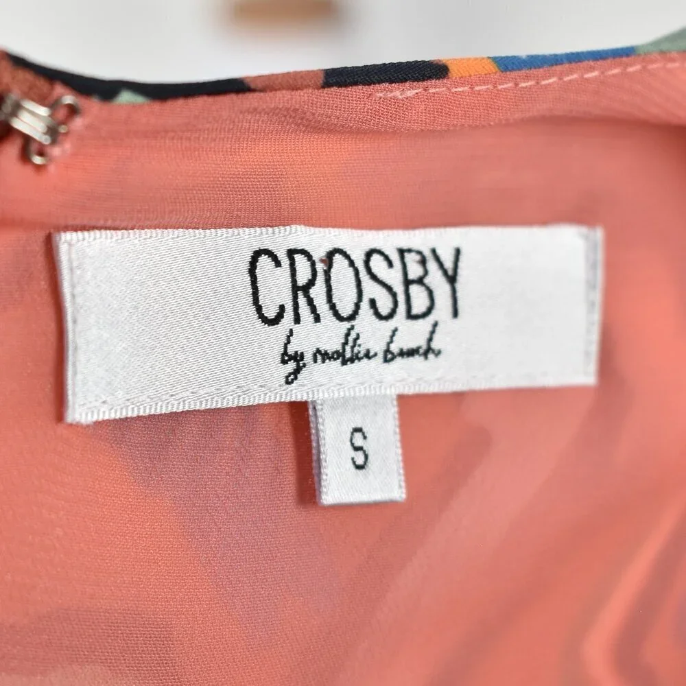 CROSBY Mollie Burch Abstract Printed Maxi Midi Dress - S - Picture 8 of 8